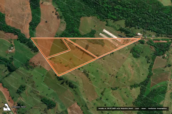 Imagem de satélite de PARTE DO LOTE RURAL N.º 15 em DESCANSO - SC