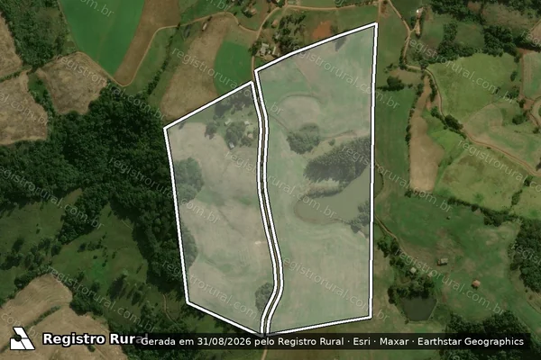 Imagem de satélite de LOTE RURAL 74 MAT 5972 em DIONÍSIO CERQUEIRA - SC
