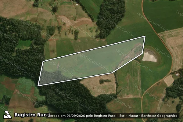 Imagem de satélite de LOTE RURAL 171 MAT 8328 em DIONÍSIO CERQUEIRA - SC