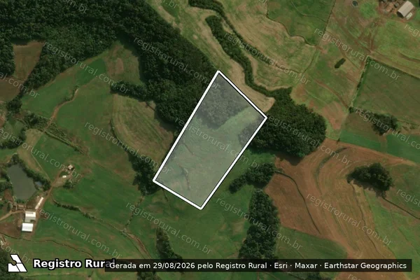 Imagem de satélite de LOTE RURAL 35-A MAT 14671 em DIONÍSIO CERQUEIRA - SC