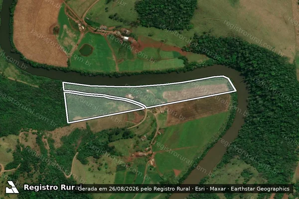 Imagem de satélite de Parte dos Lotes Rurais nº 14/15 em GUARACIABA - SC