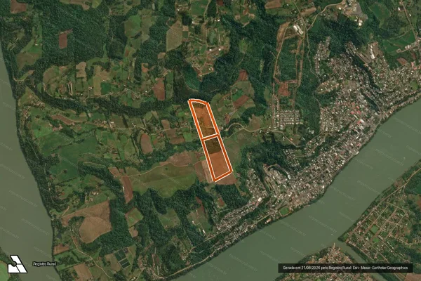 Imagem de satélite de Lote Rural 13-B Linha Baú em ITAPIRANGA - SC