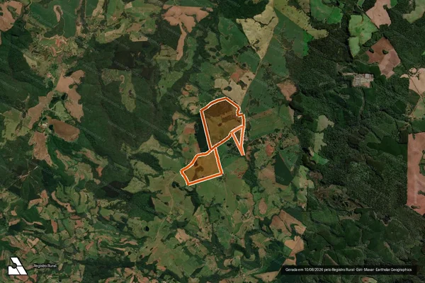 Imagem de satélite de LR 33 MAT 20740, 20741,20742 em PALMA SOLA - SC