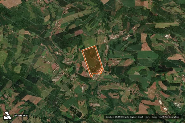 Imagem de satélite de LOTE RURAL 69, MAT. 116 em CUNHATAÍ - SC