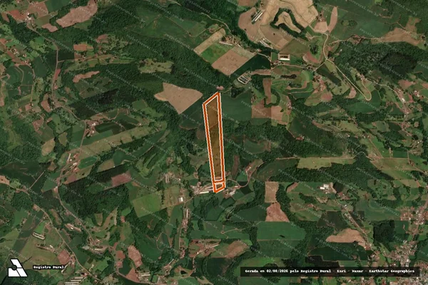 Imagem de satélite de Parte Do Lote Rural 90, Mat. 10791 em CUNHATAÍ - SC