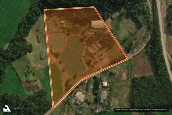Imagem de satélite de Parte Do Lote Rural N° 260 em SÃO JOSÉ DO CEDRO - SC