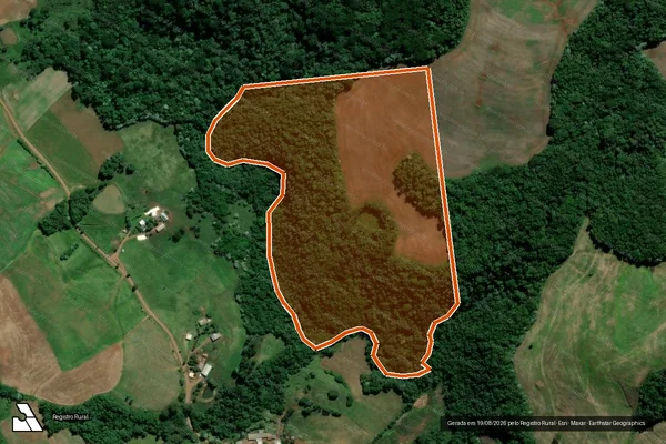 Imagem de satélite de Fazenda Camila Matr 3201 em SÃO LOURENÇO DO OESTE - SC