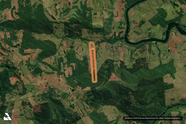 Imagem de satélite de Parte Do Lote Colonial N.12 em BARRA BONITA - SC