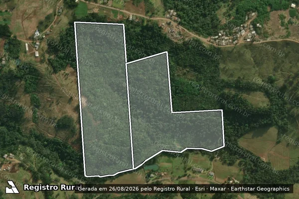 Imagem de satélite de PARTE LOTES RURAIS N 60, 61 e 62 em SÃO MIGUEL DO OESTE - SC