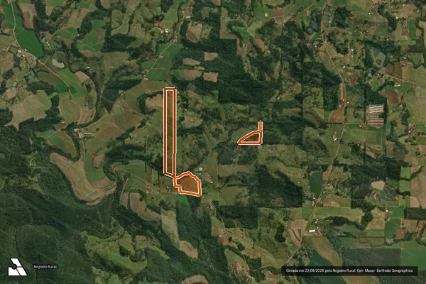 Imagem de satélite de PARTE LOTES RURAIS N 33, 39 e 40 em SÃO MIGUEL DO OESTE - SC