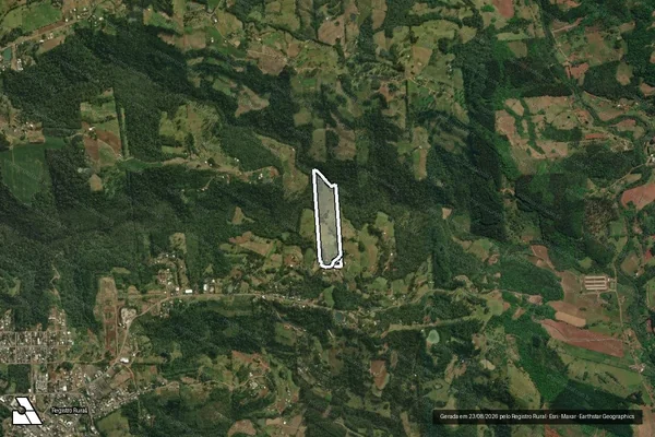 Imagem de satélite de P/LT RURAL N. 12 - MATR. N. 49125 em SÃO MIGUEL DO OESTE - SC