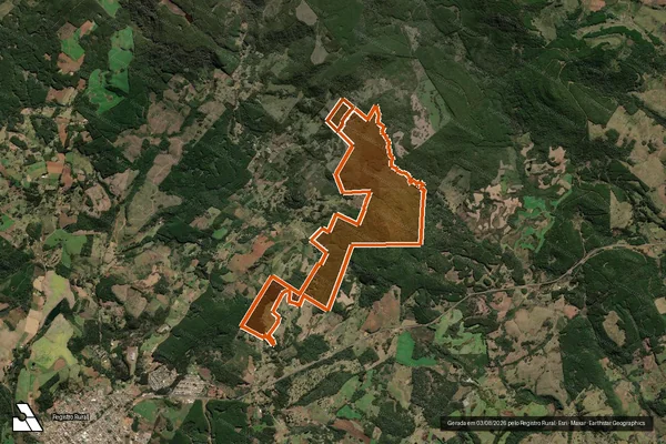 Imagem de satélite de FAZENDA MAGIA 2 (MAT. 5464-5465) em LEBON RÉGIS - SC