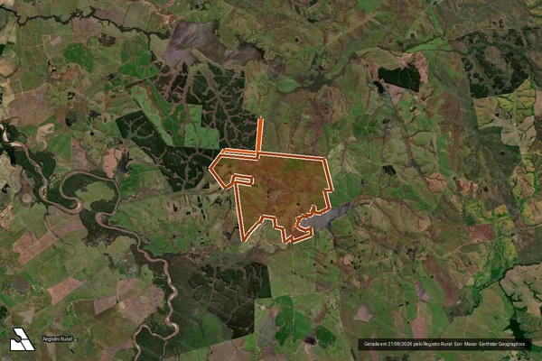 Imagem de satélite de Fazenda ImbaÃÂ© em SÃO GABRIEL - RS