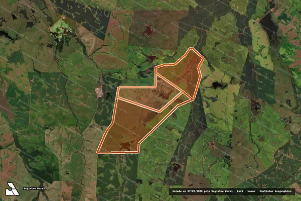 Imagem de satélite de Fazenda Santo Antonio em CACHOEIRA DO SUL - RS