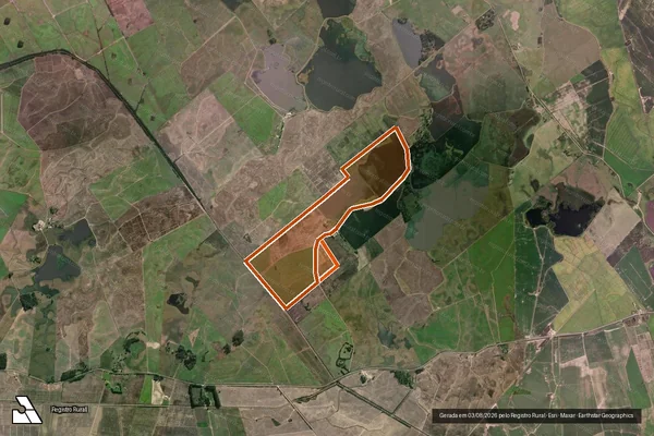 Imagem de satélite de "Matr.- 149 / R-24" em ARAMBARÉ - RS