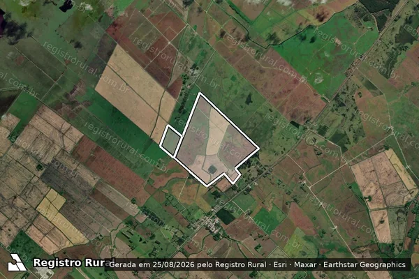 Imagem de satélite de Fazenda Santo Angelo em SANTA VITÓRIA DO PALMAR - RS