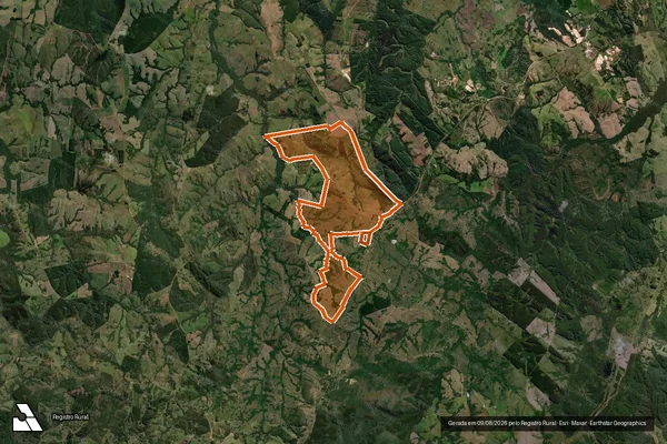 Imagem de satélite de FAZENDA ALTO DAS FIGUEIRAS em ENCRUZILHADA DO SUL - RS