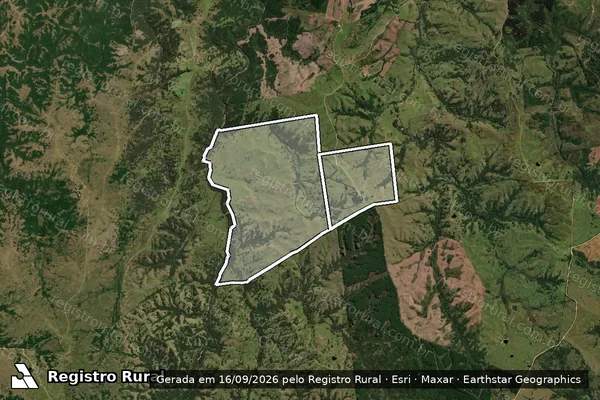 Imagem de satélite de FAZENDA SANTA MARIA em PINHEIRO MACHADO - RS