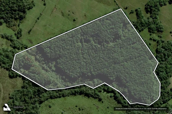 Imagem de satélite de Fazenda Pedregal Matr 13966 em PIRATINI - RS