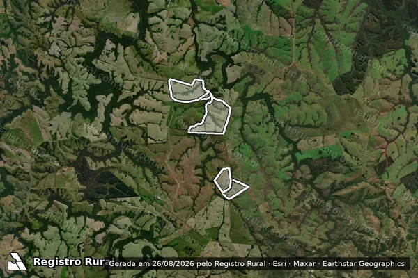 Imagem de satélite de Fazenda Santa Emiliana em SANTANA DA BOA VISTA - RS