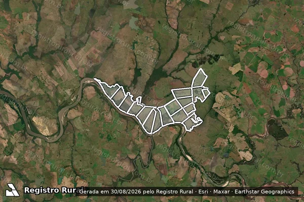 Imagem de satélite de Fazenda Santa Zelia 1 em ITAQUI - RS