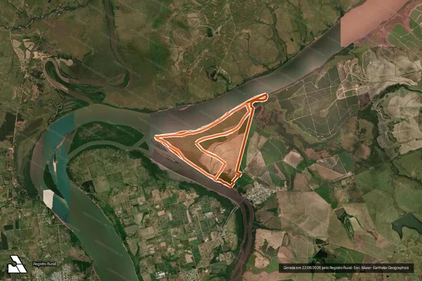 Imagem de satélite de Granja Tres Fronteiras em BARRA DO QUARAÍ - RS