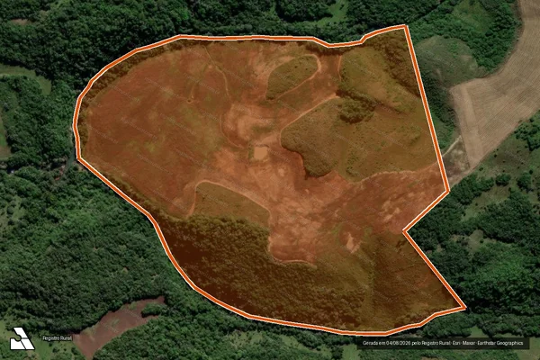 Imagem de satélite de Passo Da Porteira em JARI - RS