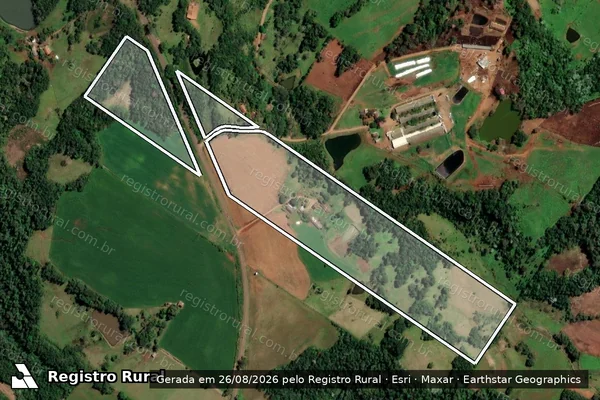 Imagem de satélite de FRAÇÃO DO LOTE RURAL N° 52 em SANTO CRISTO - RS