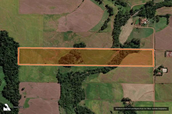 Imagem de satélite de Fracao Lote Rural N 34 em CÂNDIDO GODÓI - RS