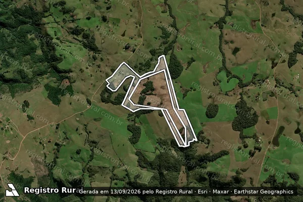 Imagem de satélite de FAZENDINHA PEDREGAL em SÃO MARTINHO DA SERRA - RS