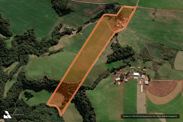 Imagem de satélite de MATRICULA 2602 em SANTA CECÍLIA DO SUL - RS