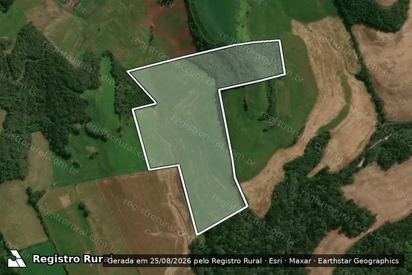 Imagem de satélite de Imovel Rural Matr. 970 em SANTO EXPEDITO DO SUL - RS
