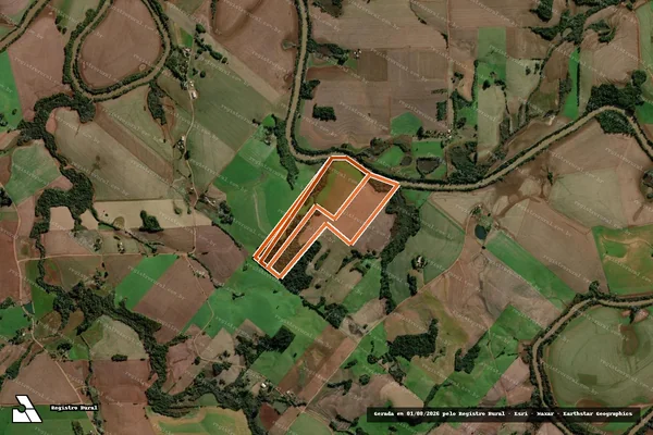 Imagem de satélite de Matricula 3616 em BOZANO - RS