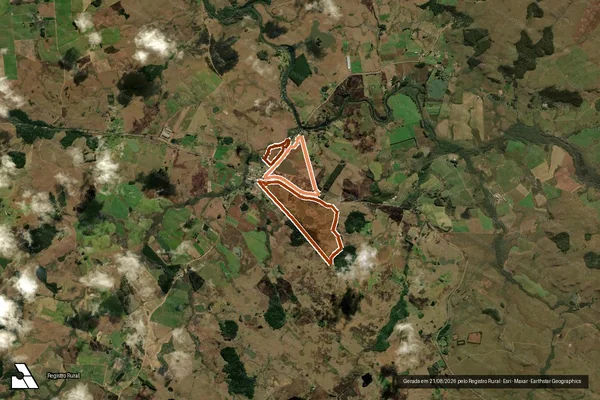 Imagem de satélite de BOA VISTA - MATRICULA 17640 em SÃO FRANCISCO DE PAULA - RS