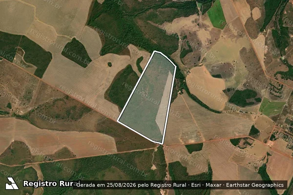Imagem de satélite de FAZENDA LOTE 45 em CANARANA - MT