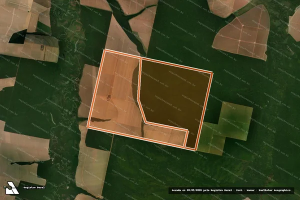 Imagem de satélite de FAZENDA SANTA CLARA em RIBEIRÃO CASCALHEIRA - MT