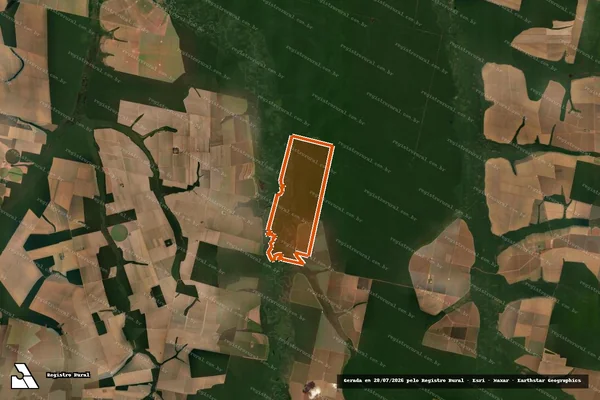 Imagem de satélite de Fazenda Edira em RIBEIRÃO CASCALHEIRA - MT
