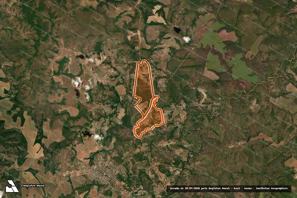 Imagem de satélite de FAZENDA PIAU em GUIRATINGA - MT