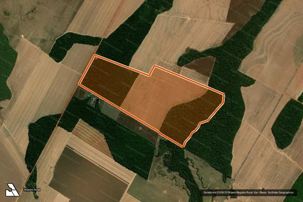 Imagem de satélite de PARTE DO LOTE RIBEIRO em TAPURAH - MT
