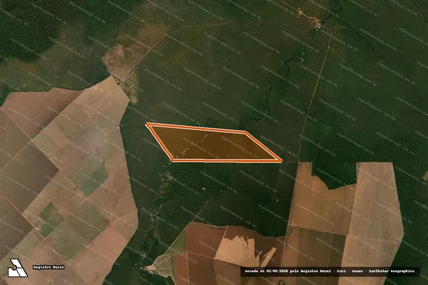 Imagem de satélite de Fazenda Ponte De Pedra I em DIAMANTINO - MT