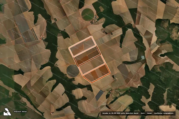 Imagem de satélite de Faz Rancho Alegre Lote 40 44 E 45 em SANTA RITA DO TRIVELATO - MT