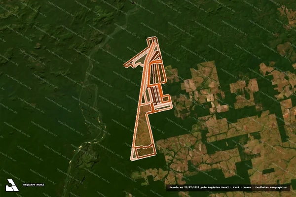 Imagem de satélite de Fazenda Nossa Senhora Do Carmo em SANTA CRUZ DO XINGU - MT