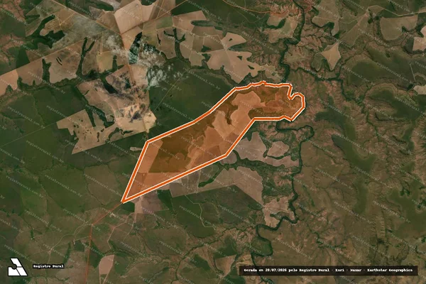 Imagem de satélite de Fazenda Brilhante I em PARANATINGA - MT