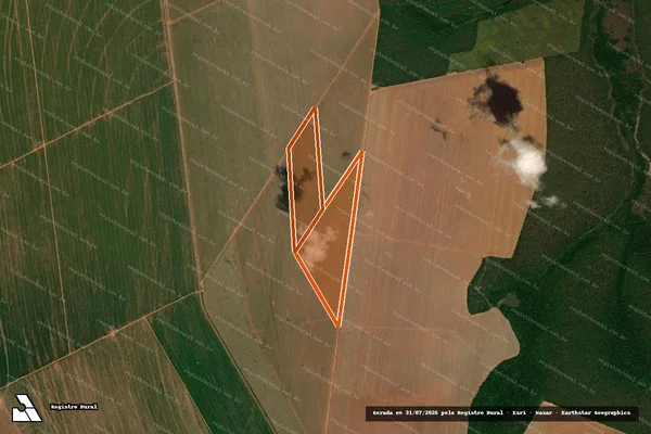 Imagem de satélite de FAZENDA RAMADA-I MAT. 8540/8541 em ALTO GARÇAS - MT