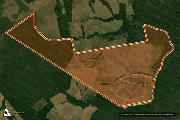 Imagem de satélite de Fazenda California em JUÍNA - MT