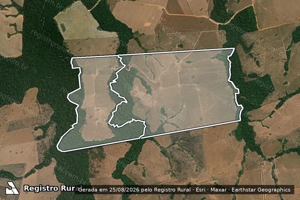 Imagem de satélite de FAZENDA FLOR DA MATA em NOVA MONTE VERDE - MT