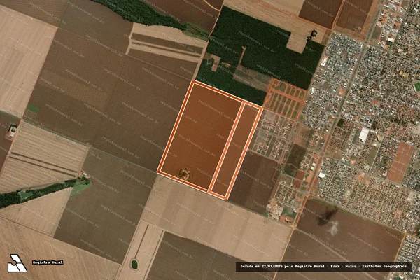 Imagem de satélite de FAZENDA SAO FRANCISCO L n° 208 B-1 em Nova Mutum - MT