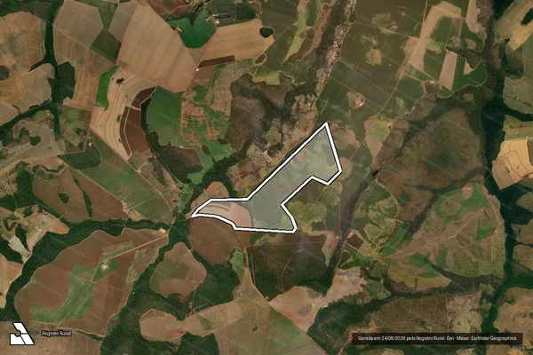 Imagem de satélite de Fazenda Passaro Vermelho em POXORÉU - MT