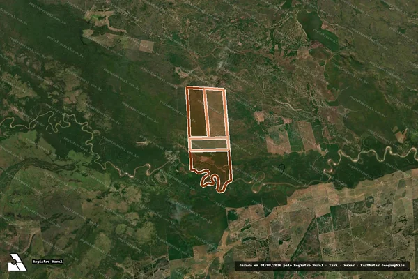Imagem de satélite de FAZENDA TAMANDUA em SANTO ANTÔNIO DO LEVERGER - MT