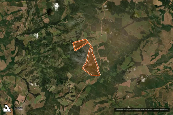 Imagem de satélite de FAZENDA NOSSA SENHORA APARECIDA em POXORÉU - MT